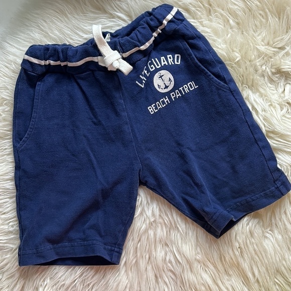 Bundle of two baby boy 18 month casual pull on elastic waist shorts blue - Picture 2 of 10